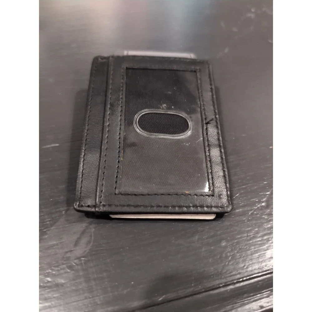 Wild Wear Magnetic Clip Wallet Genuine Leather Skull Patriotic NEW
